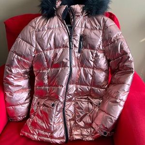 Shiny rose gold heavyweight winter jacket! 💗